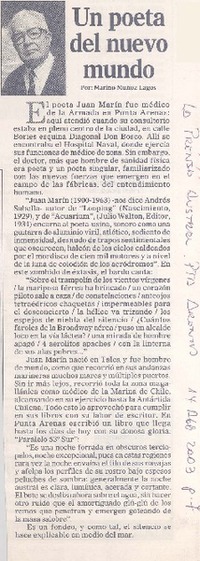 Un poeta del nuevo mundo