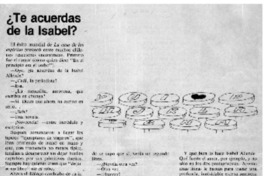Te acuerdas de la Isabel?