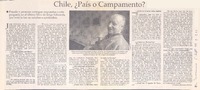 Chile, ¿País o campamento? : [entrevistas]
