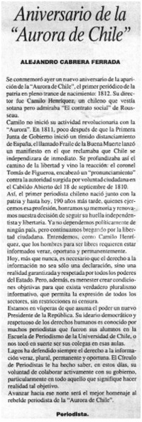 Aniversario de la Aurora de Chile