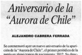 Aniversario de la Aurora de Chile