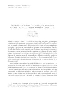 Manuel Lacunza y La venida del mesías en gloria y majestad