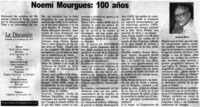 Noemí Mourgues : 100 años
