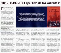 "URSS-Chile . El partido de los valientes"