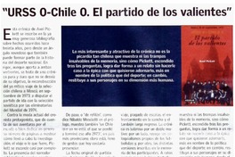"URSS-Chile . El partido de los valientes"