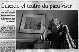 Cuando el Teatro da para vivir : [entrevistas]