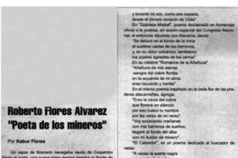 Roberto Flores Alvarez "Poeta de los mineros"