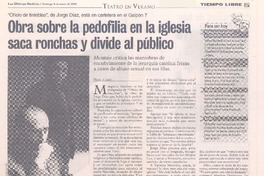 Obra sobre la pedofilia en la iglesia saca ronchas y divide al público