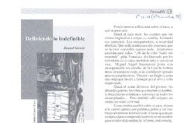 Definiendo lo indefinible.