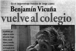 Benjamín Vicuña vuelve al colegio