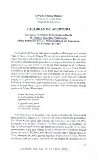 Palabras de apertura