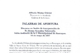Palabras de apertura