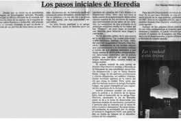 Los pasos iniciales de Heredia