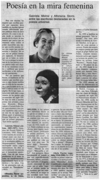 Poesía en la mira femenina.