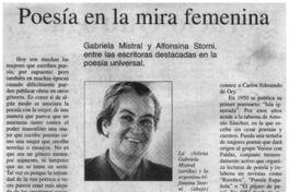 Poesía en la mira femenina.