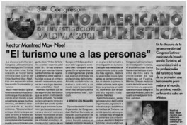 El turismo une a las personas".