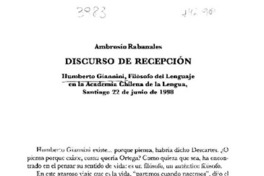 Discurso de recepción
