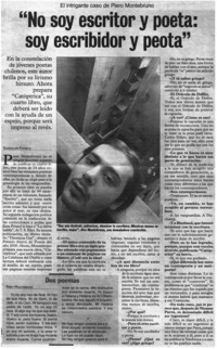 No soy escritor y poeta: soy escribidor y peota" : [entrevistas]