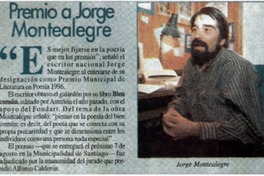 Premio a Jorge Montealegre.