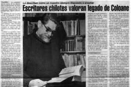 Escritores chilotes valoran legado de Coloane