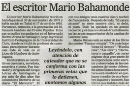 El escritor Mario Bahamonde