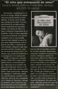 "El niño que enloqueció de amor"