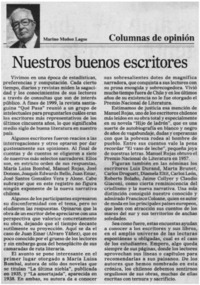 Nuestros buenos escritores