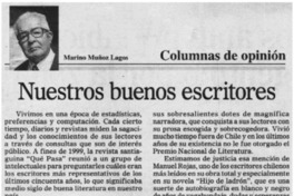 Nuestros buenos escritores