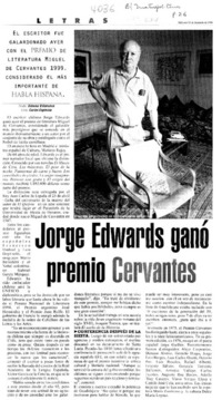 Jorge Edwards ganó Premio Cervantes