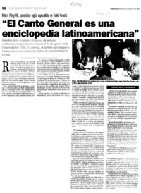 "El Canto General es una enciclopedia latinoamericana"