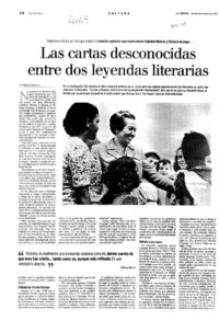 Las cartas desconocidas entre dos leyendas literarias