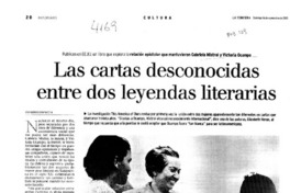 Las cartas desconocidas entre dos leyendas literarias