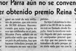 Nicanor Parra aún no se convence de haber obtenido premio Reina Sofía