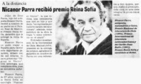 Nicanor Parra recibió Premio Reina Sofía
