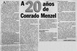 A 20 años de Conrado Menzel