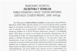 Escritura y temblor
