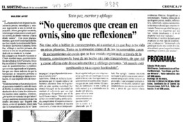"No queremos que crean en ovnis, sino que reflexionen"