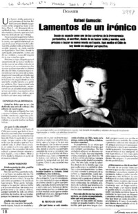 Lamentos de un irónico : [entrevistas]