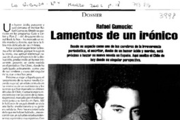 Lamentos de un irónico : [entrevistas]
