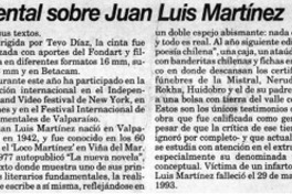 Estrenan documental sobre Juan Luis Martínez