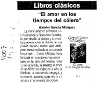 "El Amor en los tiempos del cólera".