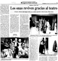 Los onas reviven gracias al teatro.
