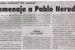 Homenaje a Pablo Neruda