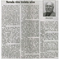 Neruda vivo treinta años