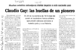 Claudio Gay: las huellas de un pionero