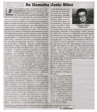 Se llamaba Josie Bliss