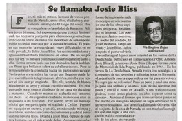 Se llamaba Josie Bliss