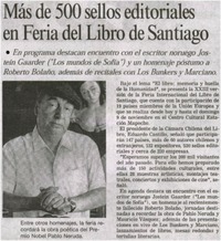 Más de 500 sellos editoriales en Feria del Libro de Santiago