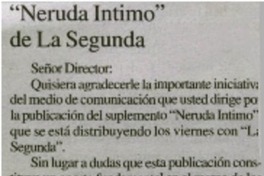 "Neruda Intimo" de La Segunda