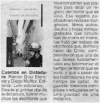 Cuentos en dictadura.